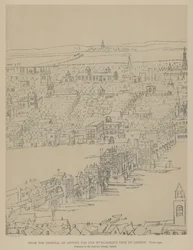 Vue de Londres, vers 1550